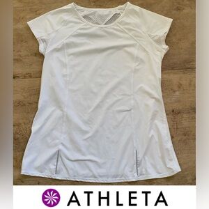 Athleta Women’s Sz‎ M White Candescent Tee